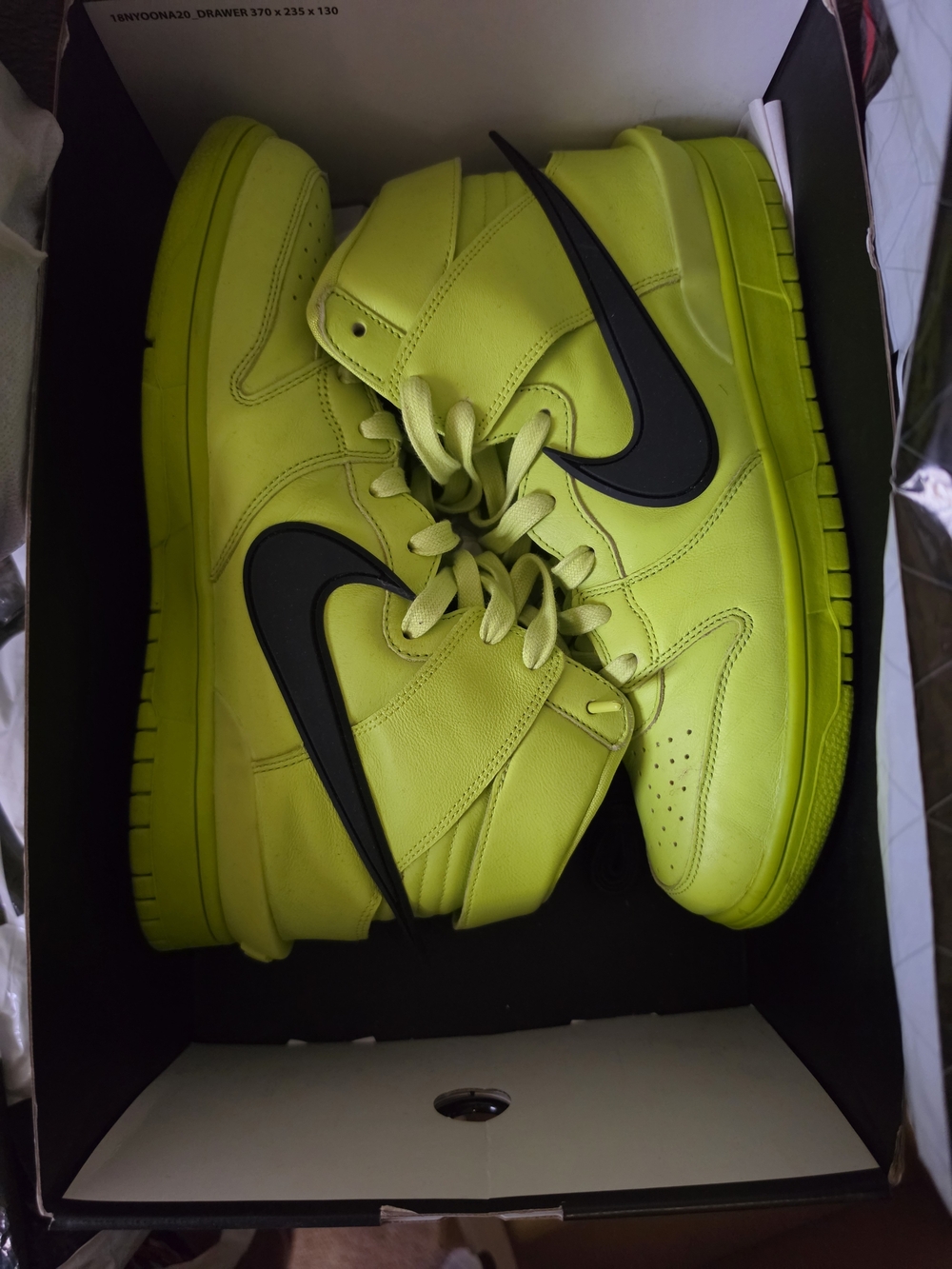 Nike High-Top Sneakers in Neon Green Ambush